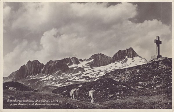 Piz Calmot, Baumbergerdenkmal