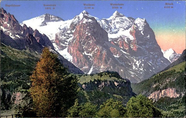 Die Wetterhorngruppe  Vorderseite