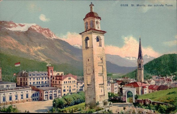 St. Moritz, der schiefe Turm Vorderseite