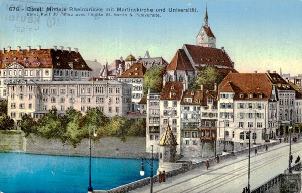 Basel, Mittlere Rheinbrücke Vorderseite