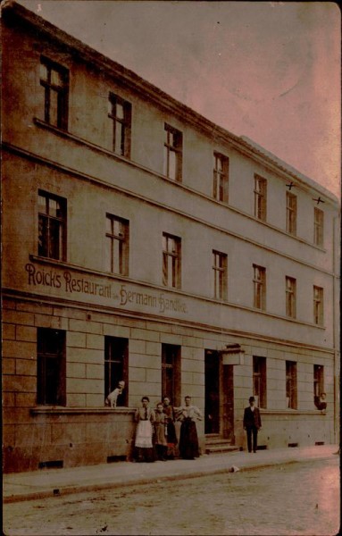 Roicks Restaurant, Joh. Hermann Handke Vorderseite