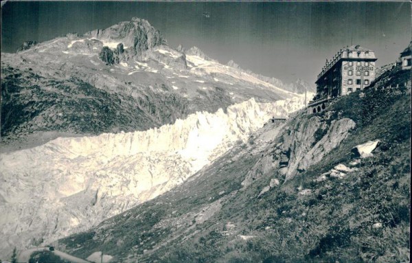Rohnegletscher, Hotel Belvedere Vorderseite
