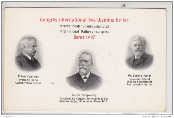 Bern 1910 - Congres international des chemins de fer - Internationaler Eisenbahnkongress