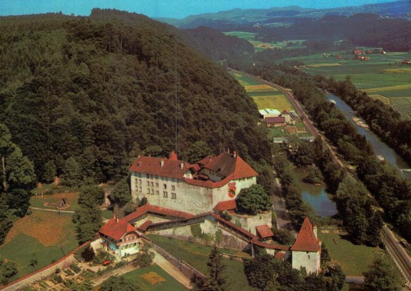 Laupen (Schloss) - Flugaufnahmen Vorderseite