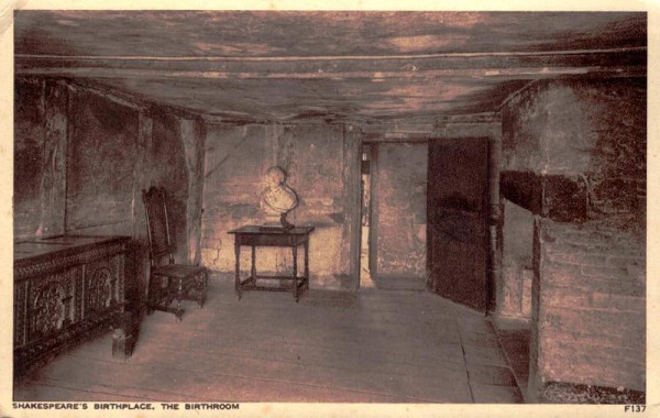 Shakespeare's birthplace, The Birthroom Vorderseite