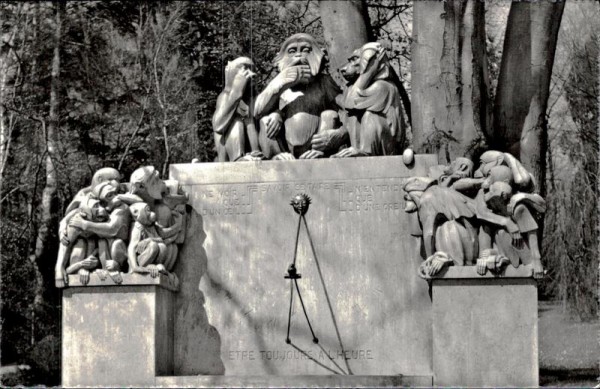 Lausanne-Ouchy, Fontaine des singes Vorderseite