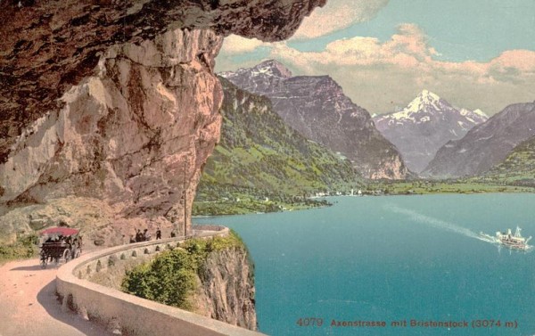 Axenstrasse mit Bristenstock Vorderseite