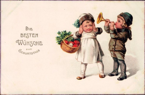 Die besten Wünsche zum Geburtstage Vorderseite