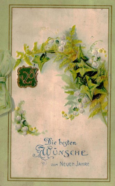 Die besten Wünsche zum neuen Jahre Vorderseite