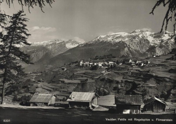 Veulden/Feldis mit Ringelspitze u. Flimserstein Vorderseite