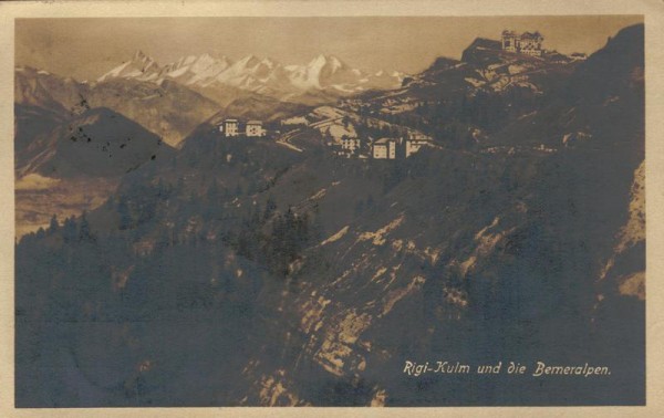 Rigi-Kulm und die Berneralpen Vorderseite