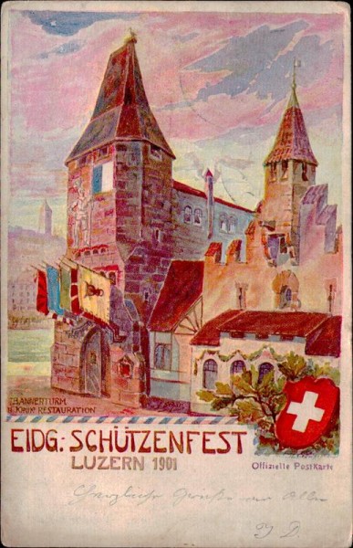 Eidg. Schützenfest Luzern 1901 Vorderseite