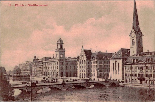 Zürich - Stadthausquai Vorderseite