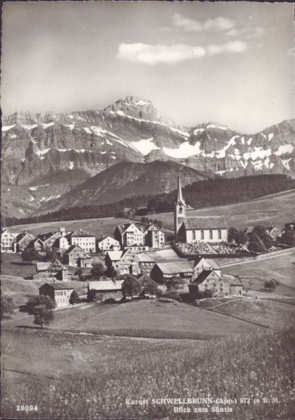 Kurort Schwellbrunn - Blick zum Säntis