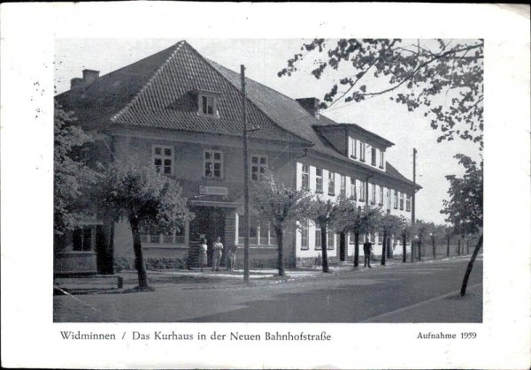 Widminnen, Wydminy, Das Kurhaus Vorderseite