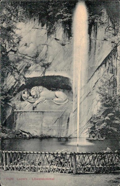 Luzern - Löwendenkmal Vorderseite