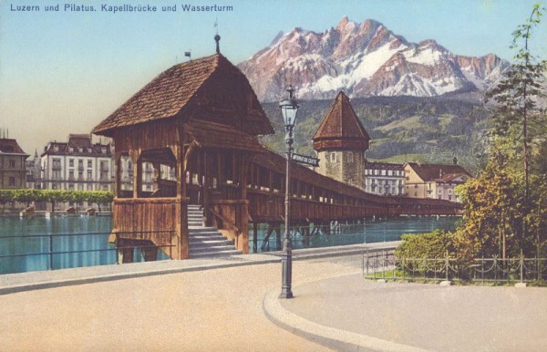 Luzern und Pilatus - Kapellbrücke und Wasserturm