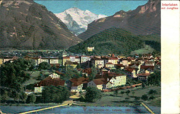 Interlaken mit Jungfrau Vorderseite