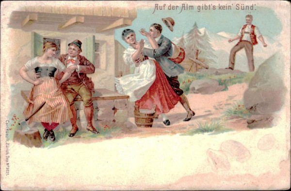 Auf der Alm gibt's kein' Sünd' Vorderseite