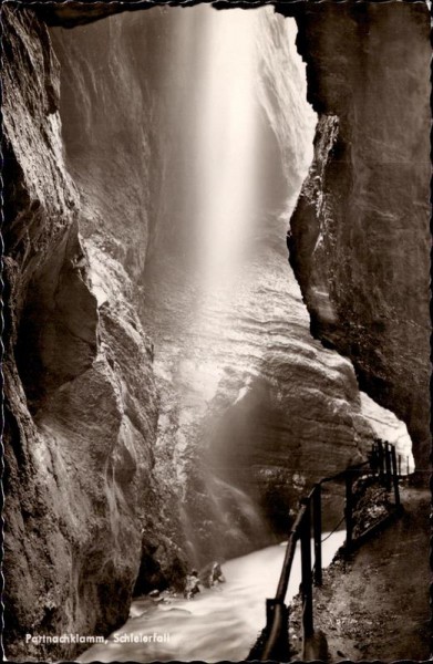 Partnachklamm, Schleierfall Vorderseite