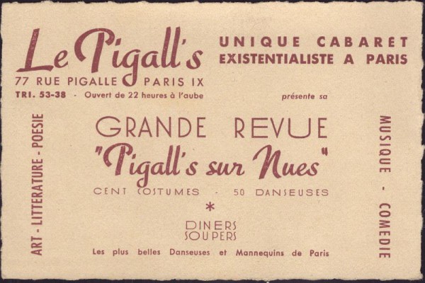 Grande Revue Pigall Paris