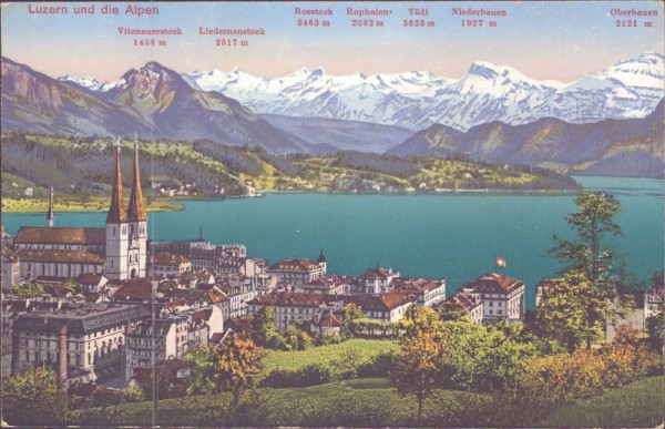 Luzern und die Alpen