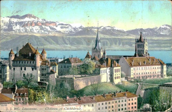 Lausanne - Château et Cathédrale. Vorderseite