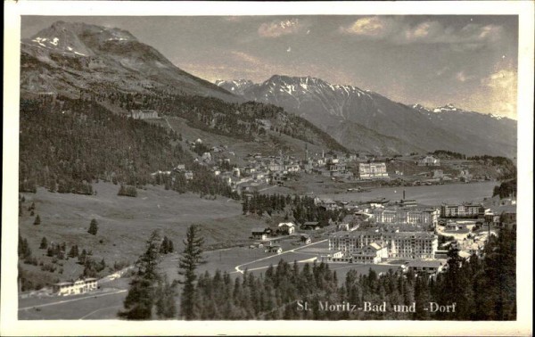 St. Moritz-Bad und -Dorf Vorderseite