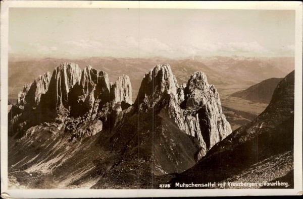Mutschensattel, Kreuzberge Vorderseite