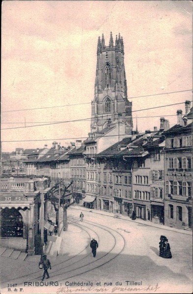 Friebourg : Cathédrale et rue du Tilleul Vorderseite