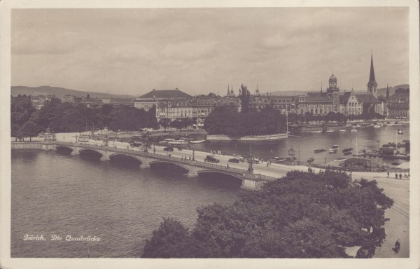 Zürich. Quaibrücke. 1928