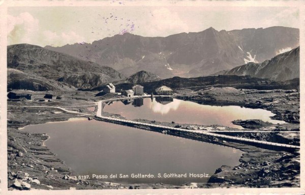 Passo del San Gottardo. S.Gotthard Hospiz Vorderseite