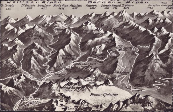 Walisser- und Berneralpen Vorderseite
