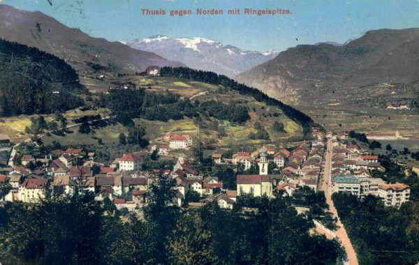 Thusis gegen Norden mit Ringelspitze Vorderseite