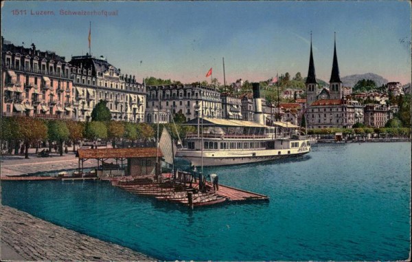 Luzern, Schweizerhofquai Vorderseite