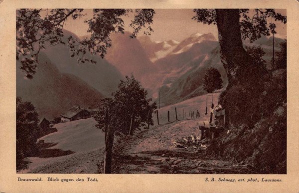Braunwald. Blick gegen Tödi Vorderseite