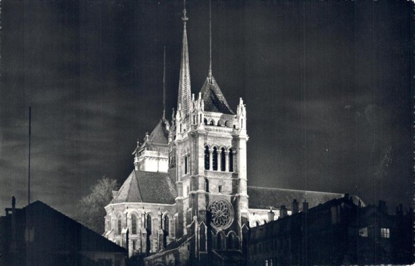 Cathédrale de Saint-Pierre de Genève, illuminée Vorderseite