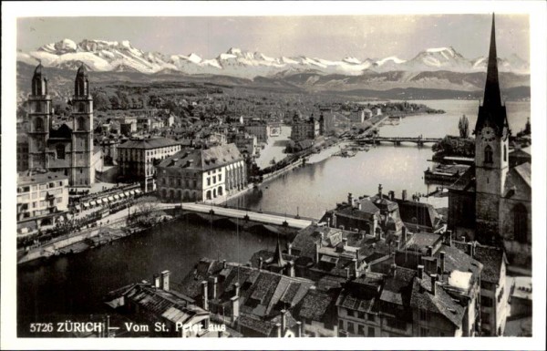 Zürich - Vom St. Peter aus Vorderseite