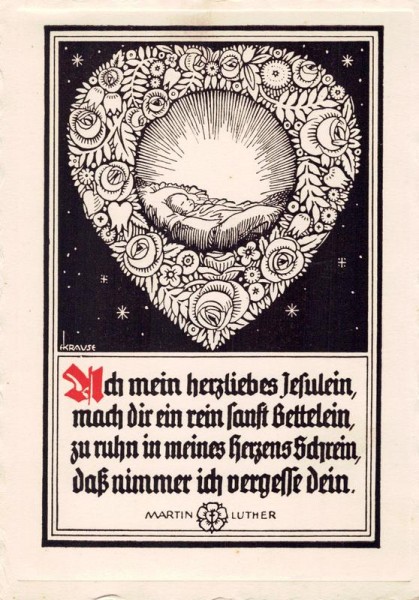 Martin Luther- Weihnachtskarte Vorderseite