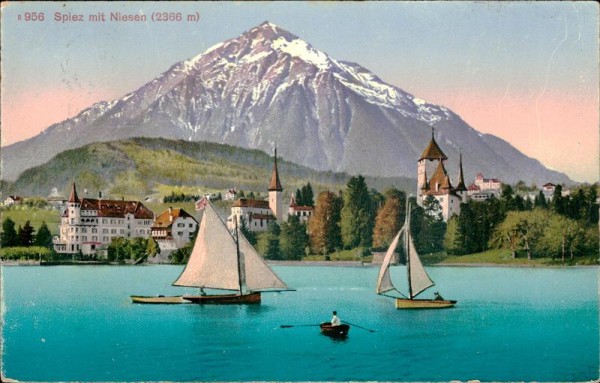 Spiez mit Niesen (2366 m) Vorderseite
