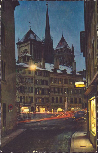 Le Bourg-de-Four et la Cathédrale de Saint-Pierre, Geneve