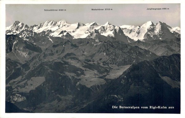 Die Berneralpen vom Rigi-Kulm aus  Vorderseite