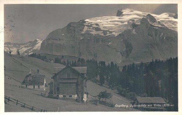 Engelberg, Schwandalp mit Titlis Vorderseite