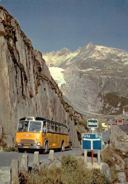Schweizer Alpenpost, Rhonegletscher/Glacier du Rhone Vorderseite