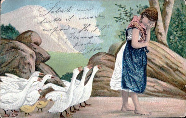 die schnatternden Gänse Vorderseite