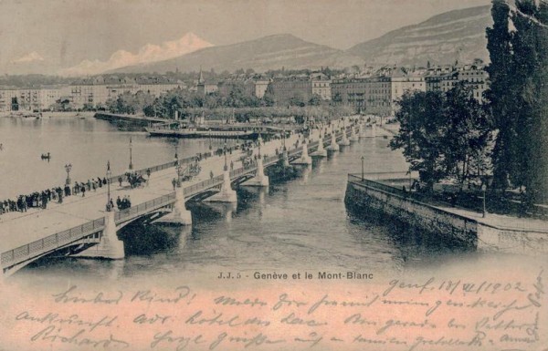 Genève et le Mont-Blanc. 1902 Vorderseite