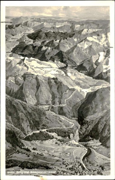 Brig und Simplonstrasse. Vorderseite