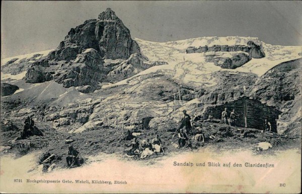 Sandalp und Blick auf den Claridenfirn Vorderseite