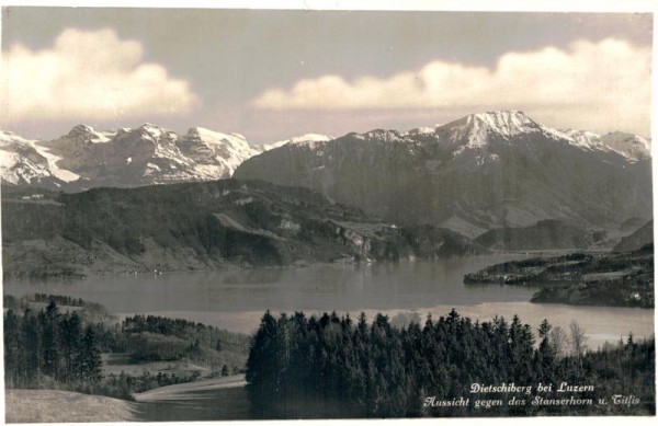 Dietschiberg bei Luzern, Ansicht gegen das Stanserhorn Vorderseite