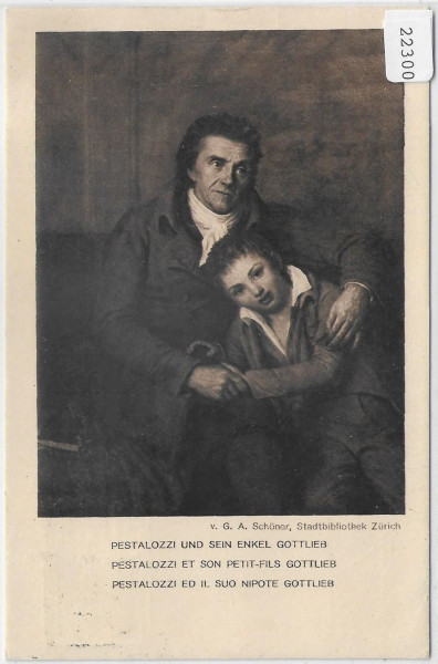 Bundesfeier 1914 - Pestalozzi und sein Enkel No. 10 - Entwertet